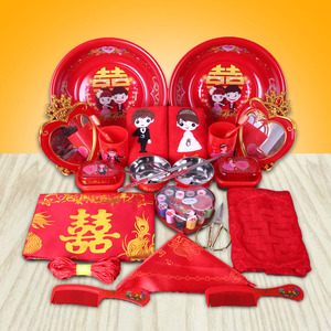 十全十美女方陪嫁用品结婚脸盆套装新g娘嫁妆婚庆娘家嫁妆洗脸盆