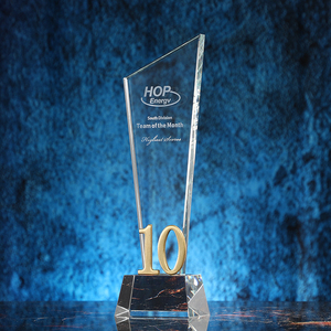 水晶数字奖杯定制公司十周年庆典纪念品五周年二十冠亚季军123名