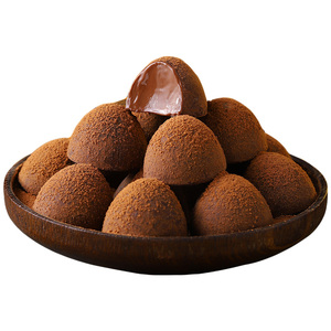 松露形夹心黑巧克力块喜糖结婚回礼高级零食散装((代可可脂)