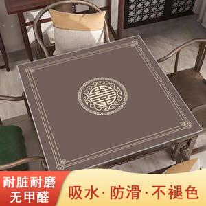 麻将机桌面打扑克牌专用桌布垫子棋牌室牌九台布正方形加厚消音毯