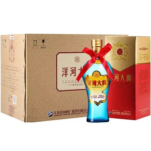 洋河大曲新天蓝42度浓香型500ml*6瓶 纯粮酒整箱送礼袋