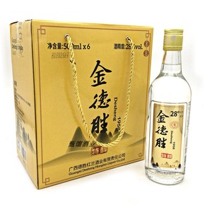 金德胜28度清爽型白酒低度米酒500mlx6瓶整箱发货送礼包邮