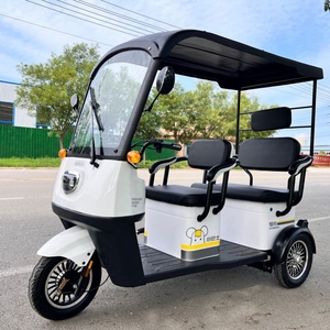 小巴士电动三轮车驭舟s5新国标电动车家用代步车接送孩子带棚三轮