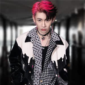 恋恋剧中人王琳凯小鬼同款黑白撞色外套翻领长袖个性百搭男女款潮