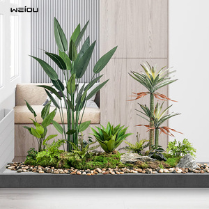 北欧仿真绿植盆栽造景橱窗装饰商场大型植物景观室内假树落地摆件