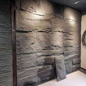 轻质文化石pu石皮客厅墙砖文化砖电视背景墙仿真蘑菇石抖音同款
