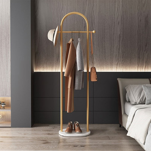 隔夜衣架家用轻奢收纳挂衣客厅房间卧室内落地衣帽架床边睡觉放衣