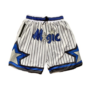 篮球短裤 速干透气球裤 魔术队奥尼尔麦迪复古刺绣运动速干短裤裤