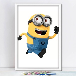 卡通小黄人油画