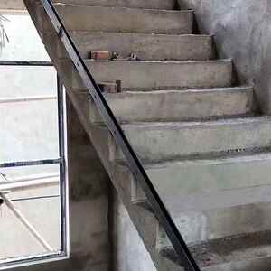 不锈钢钢化玻璃楼梯阳台护栏扶手u型底槽q固定配件预埋钢槽