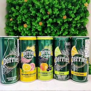 250ml法国进口巴黎水柠檬草莓西瓜桃子樱桃味气泡水perrier&j