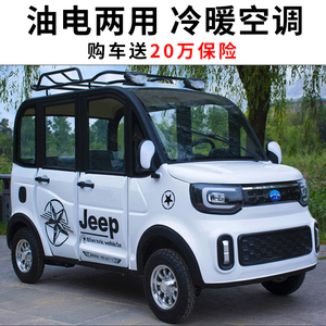 四轮电动车家用四座女性新能源代步车成人小型全封闭轿车油电两用