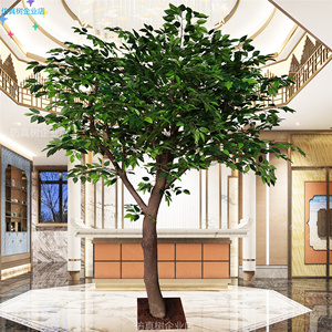 仿真小叶榕树室内假树仿真树装饰大型植物酒店商场落地摆件可定制