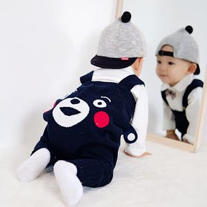 官方小童泰旗舰店婴儿衣服春秋套装男宝宝春装0-1岁幼儿背带裤2连