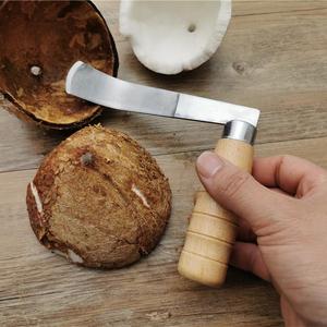 304不锈钢挖椰子肉神器开椰子蛋工具取肉器刨丝刀剥椰子专用刀