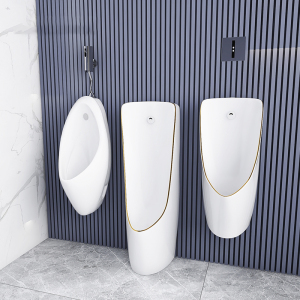 轻奢家用小便斗挂墙式男士站便器陶瓷小便池挂式落地式感应小便器
