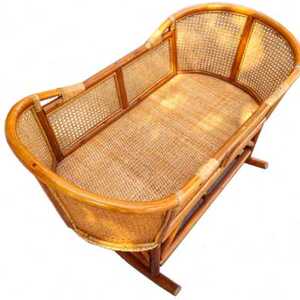 竹藤编婴儿床实木摇篮床老式摇窝宝宝摇床哄睡小摇蒌老款传统睡.