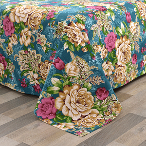 250人付款淘宝田麻大花床单老式棉园 国民老四床单h