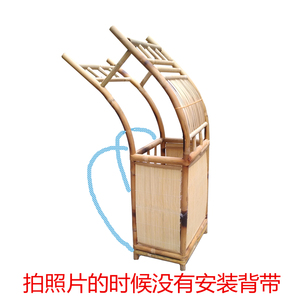 背2篓竹制书生书童背书箱行脚僧状元箱古装道具竹s编徒步e背包