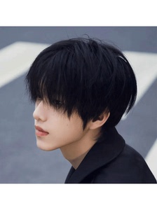 男生假发短直发日系显白学生头碎盖纹理时尚短发逼真自然全顶头套