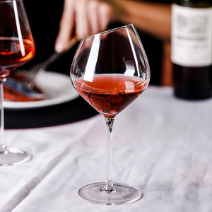 斜口红酒杯葡萄酒杯水晶香槟杯玻璃酒杯奢华欧式创意高脚杯子酒吧
