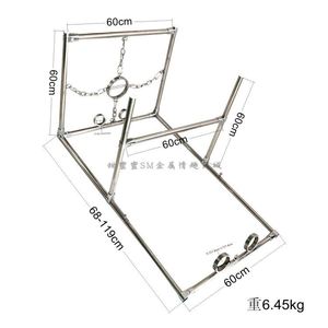 新款 大型不锈钢趴跪拘束架驷马训练器狗奴手脚铐9捆绑束缚玩具