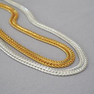项链链蛇骨宽欧美小众版锁骨百搭男女设计夸张冷淡气质编织黄金款