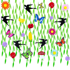 春天装饰柳条燕子走廊挂饰教室超市创意挂件店铺环创幼儿园吊饰l