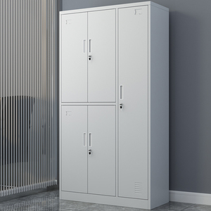 五门更衣柜办公室带锁铁皮柜员工储物柜宿舍浴室换衣柜资料档案柜