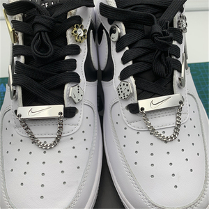 af1配件链条空军一号白黑银扣 金色鞋扣铁牌aj1鞋带扣银 标牌铁扣