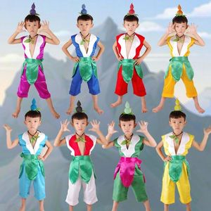 儿童葫芦娃衣服大人葫芦兄弟演出服幼儿园七彩葫芦动画舞蹈演出服