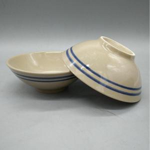 七十年代的碗复古餐具怀旧老式八大传统扣碗老式蓝边碗斗笠碗面汤