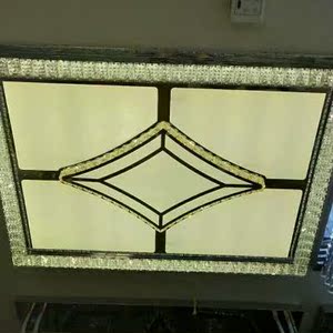 新品普钻照明led水晶灯遥控长方形客厅灯亚克力照明变色卧室爆款