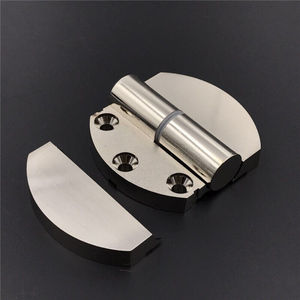 公共厕所卫生间隔断五金配件圆形弧形不易锈钢合页升降自关门铰