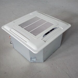 卡式明装风机盘管四面出风嵌入天井机卡i式天花机空气能冷暖水空