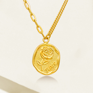 tb652646798淘宝18k黄金彩金项链女周大生au750玫瑰金小红爱心锁骨