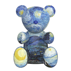 buerbear 布尔熊 致敬艺术大师系列 van gogh 梵高星空 1000%