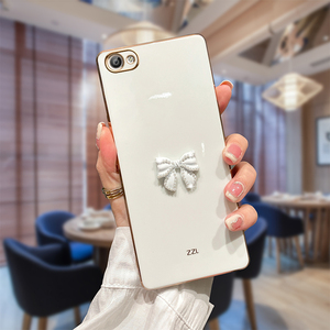 适用于vivox9splus手机壳时尚亮面珍珠蝴蝶结软壳x9sp高级感奢华直边