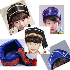 新款广西壮族帽子三月三儿童少数民族苗族土家族s彝族瑶族头饰男