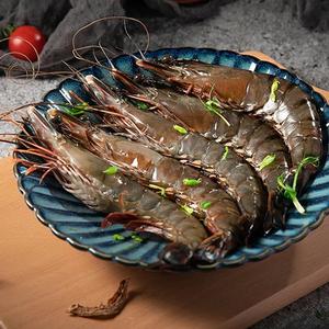 800人付款淘宝黑虎虾550g超大海虾鲜活冷冻新鲜海捕大虾老虎虾斑节虾