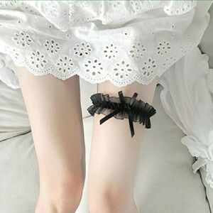 lolita日系洛丽塔蝴蝶结腿环大腿圈少女可爱软妹萝莉袜子个性配饰