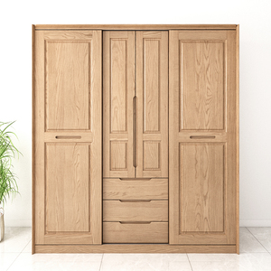 白蜡木五门衣柜全屋定制上海厂家直销全实木家具