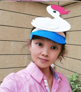 小天鹅头饰表演道具头套幼儿园排练表演节目儿童白鹅面具动物帽子