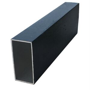 2黑色铝合金空心扁管黑色矩形铝管