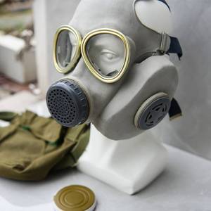 65式防毒面具65防护面具化工防护毒气毒烟喷漆消防滤毒罐 呼吸器