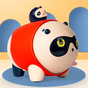 披风侠婴儿玩具0-1岁耍宝熊猫可啃咬一岁宝宝男女孩电动学爬行玩