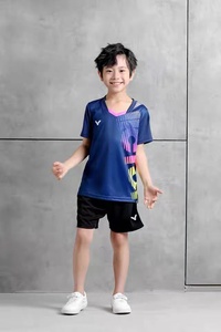 尤尼克斯儿童羽毛球服套装男女速干小孩乒乓球比赛训练服短袖定制