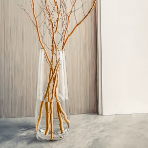 玻璃透明龙柳鲜枝高款插花长枝干枝插树枝干支龙柳枝花瓶34人付款58