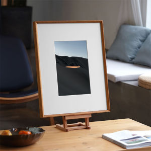 实木柚木黑胡桃斜角照片打印加相框a3a4画框装裱拼图裱框作品画作
