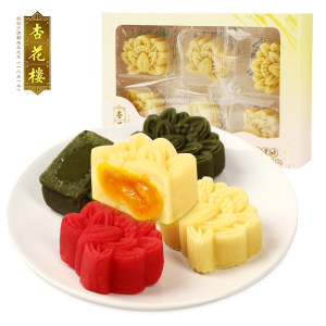 杏花楼流心绿豆糕210g奶黄芝士抹茶馅上海糕点